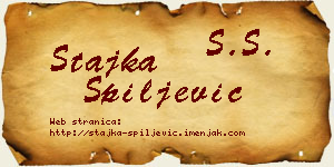 Stajka Špiljević vizit kartica